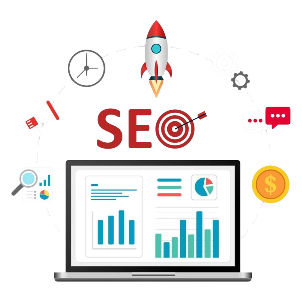 SEO services strategy dashboard with growth analytics and optimization tools